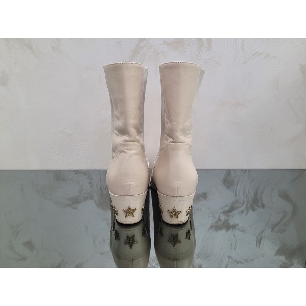 Chanel Paris-Dallas Beige Leather Ankle Boots - Size 37 - Picture 10 of 16